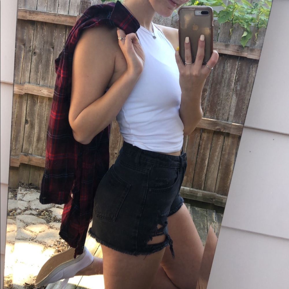 Size 2 black cutoff shorts